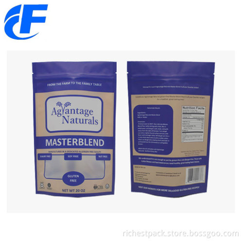 2oz Standup Zipper Foil Bags For Food Packaging